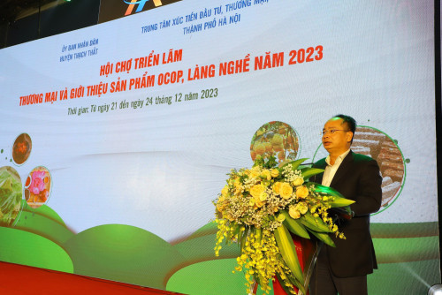 Thạch Thất (Hà Nội) Khai mạc Hội chợ triển lãm, thương mại và giới thiệu sản phẩm OCOP, làng nghề năm 2023