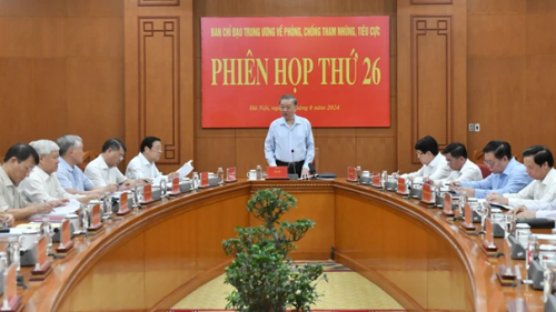 Ban Chỉ đạo Trung ương về phòng, chống tham nhũng, tiêu cực đã họp Phiên thứ 26