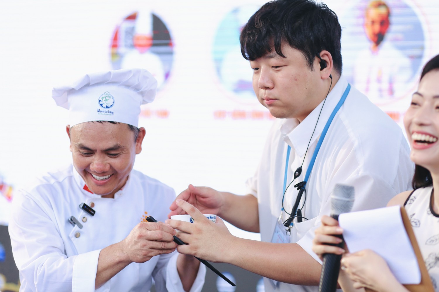 Món bún chả cá Thăng Long của đầu bếp Đặng Đình Mạnh (Ảnh: Thúy Hằng) 